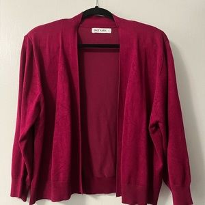 NWOT Cranberry Color Open Cardigan